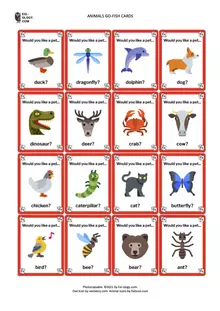 Animals Go Fish! Cards
