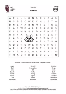 Christmas Text Maze