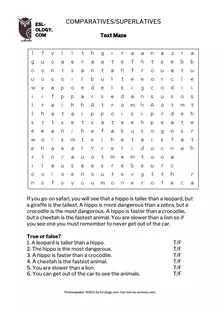  Comparatives Text Maze